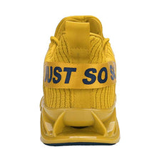 Load image into Gallery viewer, COKAFIL Mens Athletic Walking Blade Running Tennis Shoes Fashion Sneakers, Yellow, 7.5
