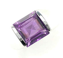 Load image into Gallery viewer, Natural 2ct Purple Amethyst 925 Solid Sterling Silver Men's Ring Size 7, 8, 9, 10, 11, 12, 13