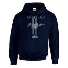 Load image into Gallery viewer, Ford Mustang Pony Unisex Hooded Sweatshirt Logo Hoodie Performance Racing Car Muscle Car Hood-Navy-XL