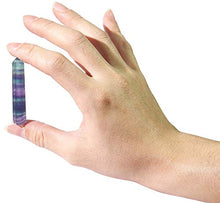 Load image into Gallery viewer, Luckeeper Healing Crystals| 2" Rainbow Fluorite Crystal Wands| 6 Faceted Reiki Chakra Meditation Therapy 4 Pcs