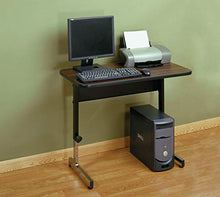 Load image into Gallery viewer, Calico Designs Adapta Height Adjustable Office Desk, All-Purpose Utility Table, Sit to Stand up Desk Home Computer Desk, 23" - 32" in Powder Coated Black Frame and 1" Thick Walnut Top, 36 Inch