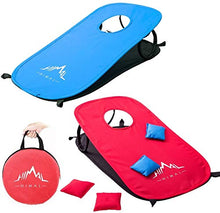 Load image into Gallery viewer, Himal Collapsible Portable Corn Hole Boards With 10 Cornhole Bean Bags And Tic Tac Toe Game 2 Games on 1 Board (2 x 1-feet)