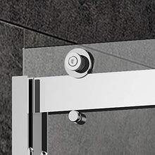 Load image into Gallery viewer, WOODBRIDGE SDD6062-B Frameless Bathtub Shower Doors 56-60" Width x 62" Height with 3/8"(10mm) Clear Tempered Glass, 2 Ways Opening & Double Sliding Nickel Finish, Brushed Nickle
