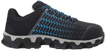 Load image into Gallery viewer, Timberland PRO Men's Powertrain Sport Alloy Safety Toe Electrical Hazard Athletic Work Shoe, Black Ripstop Nylon with Blue, 11.5 Wide