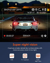 Load image into Gallery viewer, Vantrue X4S 4K 5G WiFi Dash Cam, 2160P 3" LCD Dash Camera for Cars with Free App, 24/7 Parking Mode, Night Vision, Motion Detection, Low Bitrate Recording, 1080P@120FPS, Capacitor, Support 256GB Max