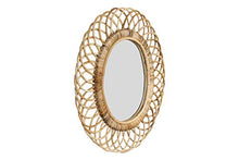 Load image into Gallery viewer, Creative Co-Op Oval Woven Bamboo Wall Mirror, Brown