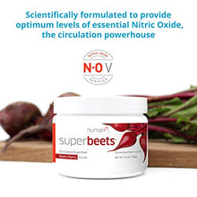 Load image into Gallery viewer, humanN SuperBeets - Circulation Superfood, Concentrated Beet Crystals, Nitric Oxide Boosting Supplement, Vitamin C, Beets Grown in USA, Black Cherry Flavor, 5.3 ounces