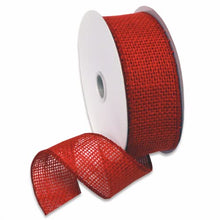 Load image into Gallery viewer, Morex Ribbon Burlap Ribbon, 1.5" x 10 Yd, Rose Red