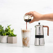 Load image into Gallery viewer, brim 6 Cup Moka Maker with Wood Pattern Handle