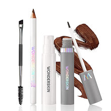 Load image into Gallery viewer, Wonderskin Eyebrow Pencil Tint Kit - Long-lasting Brow Gel Tint Pen - Blading Waterproof Brow Masque and Touch-Up Pomade Pencil. Alcohol-Free Microblading Alternative with Natural Looking Results
