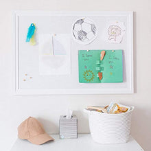Load image into Gallery viewer, White Cork Board with Wooden White Frame 17x23"