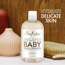 Load image into Gallery viewer, SheaMoisture Baby Wash and Shampoo for Baby 100% Virgin Coconut Oil, 13 Fl Oz