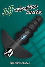 Load image into Gallery viewer, Vibrating Anal Beads Butt Plug - Flexible Silicone 16 Vibration Modes Graduated Design Anal Sex Toy Waterproof Bullet Vibrator for Men, Women and Couples