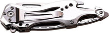 Load image into Gallery viewer, MTech USA Ballistic MT-A705SL Spring Assist Folding Knife, Silver Straight Edge Blade, Silver Handle, 4.5-Inch Closed