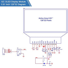 Load image into Gallery viewer, 2 Pieces I2C Display Module 0.91 Inch I2C OLED Display Module I2C OLED Screen Driver DC 3.3V - 5V (White Light)