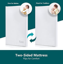 Load image into Gallery viewer, Moonlight Slumber Breathable Dual Sided Baby Crib Mattress. Firm Sided for Infants Reverse to Soft Side for Toddlers Bed. Easy to Clean Waterproof and Odor Resistant (Made in USA. Latest Version).
