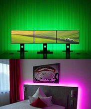 Load image into Gallery viewer, MINGER Led Strip Lights Kit, 32.8Ft RGB Light Strip with Remote, Controller Box and Support Clips for Room, Bedroom, Home, Kitchen Cabinet, Party Decoration 12V/3A Adapter, Non-Waterproof, 2x16.4Ft