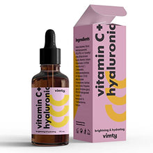 Load image into Gallery viewer, Vimty Vitamin C Serum for Face with Hyaluronic Acid - Anti-Aging Brightening Serum, Facial Skin Care Products for Hydrating Skin, Reducing Fine Lines, Repairing Skin Damage, Collagen Synthesis - 1oz.