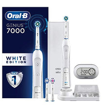 Load image into Gallery viewer, Oral-B 7000 SmartSeries Rechargeable Power Electric Toothbrush with Bluetooth Connectivity and Travel Case, White