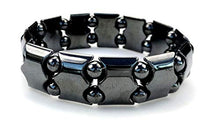 Load image into Gallery viewer, Black Hematite Gemstone Bracelet- Beautiful, Magnetic, Arthritis Pain Relief, Stretchable, Men, Women, Different Designs, Stylish Wrist Jewelry, 3 Piece Mix Set