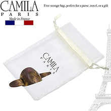 Load image into Gallery viewer, Camila Paris CP3242 French Hair Bun Holder Cover Cap Hair Updo, Brown, Hair Pin Thru, Strong Hold Grip Hair Clips for Women, No Slip and Durable Styling Girls Hair Accessories, Made in France