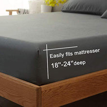 Load image into Gallery viewer, SONORO KATE Bed Sheet Set Super Soft Microfiber 1800 Thread Count Luxury Egyptian Sheets Fit 18 - 24 Inch Deep Pocket Mattress Wrinkle and Hypoallergenic-4 Piece (Dark Grey, Queen)