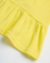 Load image into Gallery viewer, Pink Platinum Girls' Hooded Terry Swim Cover Up, Lemon, 5/6