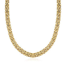 Load image into Gallery viewer, Ross-Simons 18kt Gold Over Sterling Silver Byzantine Necklace