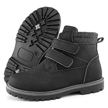 Load image into Gallery viewer, Tobfis Kids Waterproof Strap Work Boots (Toddler/Little Kid/Big Kid), Grey PU, 6 M US