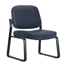 Load image into Gallery viewer, OFM Core Collection Big and Tall Armless Guest and Reception Chair, Anti-Microbial/Anti-Bacterial Vinyl, in Navy