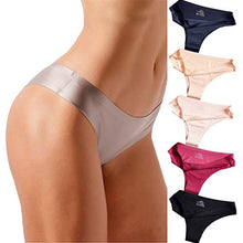 Load image into Gallery viewer, VISSAY Women's Women's Invisible Seamless Bikini Underwear ice silk yoga Half Back Coverage Panties Pack 6(XL)