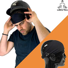 Load image into Gallery viewer, Value 2-Pack, Mens Headband - Guys Sweatband & Sports Headbands Moisture Wicking Workout Sweatbands for Running, CrossTrain, Skiing and bike helmet friendly - Value Pack - 1-Black & 1-White Sweatbands