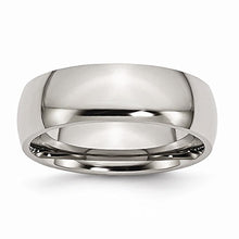 Load image into Gallery viewer, ICE CARATS Titanium 7mm Wedding Ring Band Size 10.00 Classic Domed Fashion Jewelry for Women Gifts for Her
