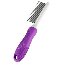 Load image into Gallery viewer, Detangling Pet Comb with Long & Short Stainless Steel Teeth for Removing Matted Fur, Knots & Tangles – Detangler Tool Accessories for Safe & Gentle DIY Dog & Cat Grooming (Grooming Comb)