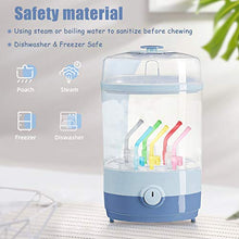 Load image into Gallery viewer, SHARE&CARE BPA Free Baby Silicone Straw Set (6 Pack) with a Cleaning Brush for Baby Self-Feeding Training (Multicolor)