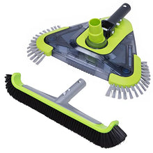 Load image into Gallery viewer, urchindj Heavy Duty Pool Brush & Pool Vacuum Head Kit, Professional Pool Cleaning Tools for Cleaning Pool Walls, Floors etc.