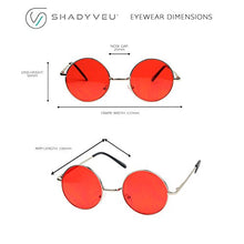 Load image into Gallery viewer, ShadyVEU Retro John Lennon Style Sunglasses Round Colorful Tint Groovy Hippie Wire Teashades (Purple Lens, 50)