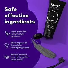 Load image into Gallery viewer, BURST Sonic Electric Toothbrush with Charcoal Toothpaste for Teeth Whitening, White