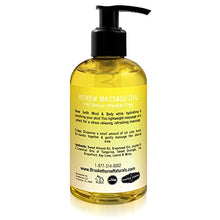 Load image into Gallery viewer, Renew Massage Oil with Orange, Lemon & Peppermint Essential Oils - Great for Massage Therapy or Home use. Ideal for Full Body – with Almond, Grapeseed & Jojoba Oils – By Brookethorne Naturals