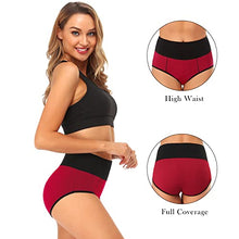 Load image into Gallery viewer, High Waisted Womens Underwear Cotton Plus Size Full Coverage Soft Breathable No Muffin Top Briefs Panties for Women