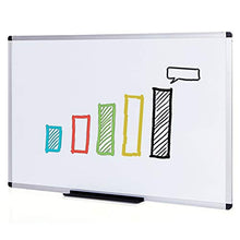 Load image into Gallery viewer, VIZ-PRO Dry Erase Board/Whiteboard, Non-Magnetic, 48 x 36 Inches, Wall Mounted Board for School Office and Home