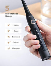 Load image into Gallery viewer, Electric Toothbrush Powerful Cleaning with 5 Modes, Smart Timer, 10 Brush Heads & 2 Travel Cases, Electric Toothbrush Family Pack Rechargeable Whitening Sonic Toothbrush Fairywill