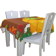 Load image into Gallery viewer, ALAZA Autumn Harvest Garden Pumpkins Leaves Tablecloth,Washable Tablecloth,54 x 90 Inch Oblong/Rectangle Tablecloth for Family Dinner,Indoor or Outdoor Parties