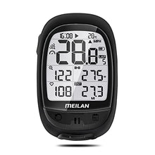Load image into Gallery viewer, MEILAN Oval GPS Bike Computer Wireless, Bluetooth ANT+ Bicycle Odometer and Speedometer Waterproof Rechargeable Cycling Computer with 2.4 Inch LCD Backlight Display Fits All Bikes Outdoor Cycling