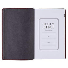 Load image into Gallery viewer, KJV Holy Bible, Giant Print Standard Size Premium Full Grain Leather Red Letter Edition - Thumb Index & Ribbon Marker, King James Version, Burgundy/Mahogany
