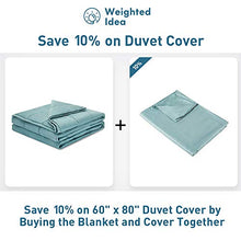 Load image into Gallery viewer, Weighted Idea Weighted Blanket 15 Pounds (Queen Size,60''x80'', Sea Grass Blue) Cooling Bamboo Viscose with Glass Beads