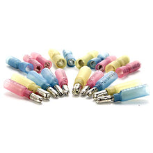 Load image into Gallery viewer, 300PCS Heat Shrink Bullet Connectors, Camtek Heat Shrink Female & Male Bullet Butt Connector Insulated Waterproof Marine Crimp Automotive Electrical Bullet Connectors Wire Splice Terminals Kits
