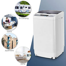 Load image into Gallery viewer, Giantex Full-Automatic Washing Machine Portable Compact 1.34 Cu.ft Laundry Washer Spin with Drain Pump, 10 programs 8 Water Level Selections with LED Display 9.92 Lbs Capacity