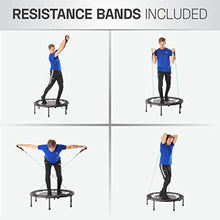 Load image into Gallery viewer, MaXimus PRO Folding Rebounder USA | Voted #1 Indoor Exercise Mini Trampoline For Adults With Bar | Best Home Gym for Fitness & Lose Weight| FREE Storage Bag, Resistance Bands, ONLINE & DVD Workouts | Already Assembled