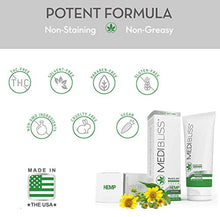 Load image into Gallery viewer, MediBliss Hemp Pain Relief Cream - Fast Acting & Long Lasting - Relieves Muscle, Joints, Arthritis, Neck, Knee and Back Pain & Inflammation - 2000mg Hemp Oil with Arnica, MSM, Aloe, Lavender Oil, 2 oz